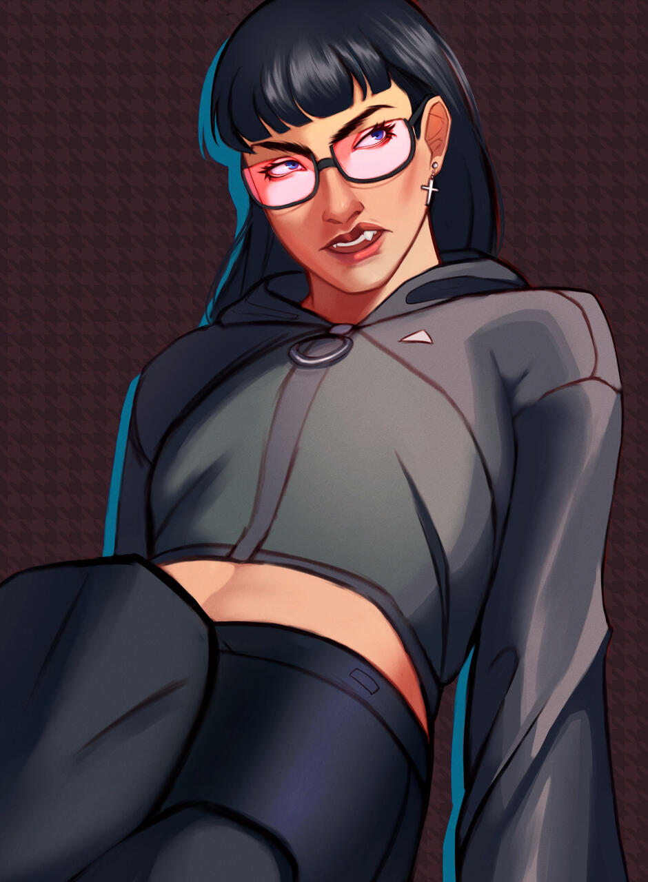 Example Rendered Waist-Up Piece with Simple Background