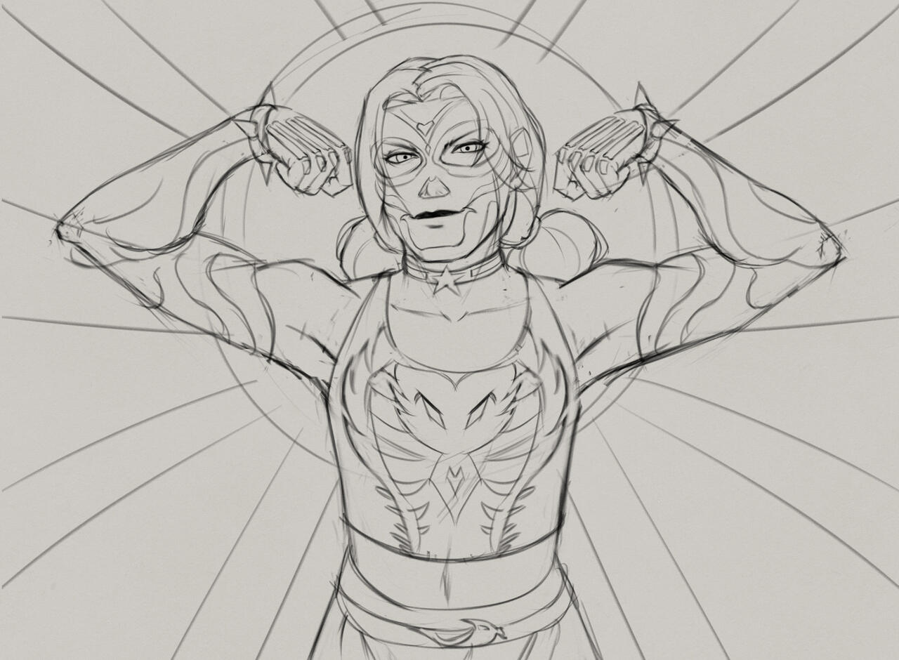 Example Waist-Up Sketch